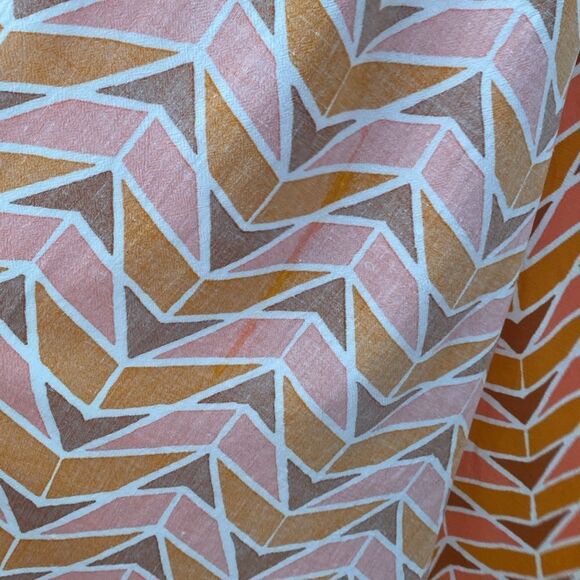 Free People Siren Orange Geometric Wrap Dress Size Small - Picture 14 of 15